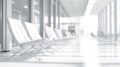 Rows Of waiting area Chairs Suggest modern interior, with Minimalism Concept Royalty Free Stock Photo