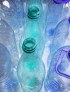 Rows of water bottles background, close up Royalty Free Stock Photo