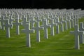 Luxembourg American Cemetery & Memorial gravestone crosses Royalty Free Stock Photo