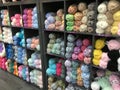 Rows of wool yarn Royalty Free Stock Photo