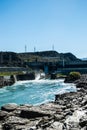 Roxburgh Dam Power Station in Clutha River, South Island, New Zealand Royalty Free Stock Photo