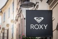 Roxy logo on their Ljubljana main shop. Royalty Free Stock Photo