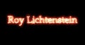 Roy Lichtenstein written with fire. Loop