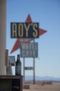 Roy`s Cafe and motel in Amboy, California, United states, alongside classic Route 66