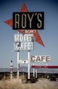 Roy`s Cafe and Motel signs in Amboy, along Route 66