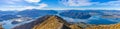 Roy`s Peak Mountain Lake Wanaka New Zealand Panorama Royalty Free Stock Photo