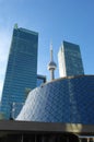 Roy Thomson hall and CN tower. Royalty Free Stock Photo