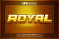 ROYAL 3d -Editable text effect Royalty Free Stock Photo