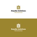 Royal abstract R letter logo with crown.