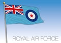 Royal Air Force ensign flag, United Kingdom, vector illustration Royalty Free Stock Photo