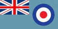 Royal Air Force flag vector illustration. RAF flag badge symbol. UK military seal. Royalty Free Stock Photo