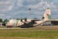 Royal Air Force of Oman Lockheed Martin C-130J Hercules military transport aircraft. Royalty Free Stock Photo