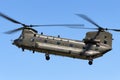 Royal Air Force RAF Boeing Chinook HC.2 twin engined heavy lift military helicopter ZA714. Royalty Free Stock Photo