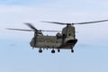 Royal Air Force RAF Boeing Chinook HC.2 twin engined heavy lift military helicopter ZA714. Royalty Free Stock Photo