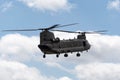 Royal Air Force RAF Boeing Chinook HC.2 twin engined heavy lift military helicopter ZH777. Royalty Free Stock Photo