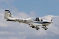 Royal Air Force RAF Grob G-115E Tutor T.1 Training aircraft G-BYVR on approach to land at RAF Waddington.