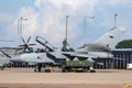 Royal Air Force RAF Panavia Tornado GR4 military jet at RAF Waddington. Royalty Free Stock Photo