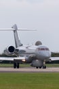 Royal Air Force RAF Raytheon Bombardier Sentinel R1 surveillance aircraft ZJ692 from No.5 Squadron based at RAF Waddington. Royalty Free Stock Photo