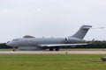 Royal Air Force RAF Raytheon Bombardier Sentinel R1 surveillance aircraft ZJ692 from No.5 Squadron based at RAF Waddington. Royalty Free Stock Photo