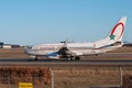 Royal air Maroc Boeing 737 airplane in Copenhagen airport Royalty Free Stock Photo