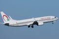 Royal Air Maroc departure to destiantion Royalty Free Stock Photo