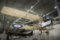 Royal Aircraft Factory RE8 biplane Suspended in Hangar