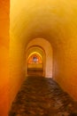 Royal Alcazar of Sevilla, Spain The Baths of Lady Maria de Padilla are rainwater tanks beneath the Patio del Crucero Royalty Free Stock Photo