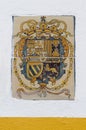 Royal Alcazars of Seville. Coat of arms glazed tiled