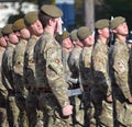 Royal Anglian Regiment on Parade. Royalty Free Stock Photo