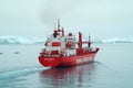 Royal Arctic Line supply ship keeping the Greenland communities fed and fuelled.