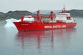 Royal Arctic Line supply ship keeping the Greenland communities fed and fuelled.
