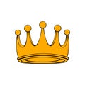 Royal attribute golden crown. Design element. Vector illustration. Royalty Free Stock Photo