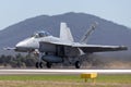 Royal Australian Air Force RAAF Boeing F/A-18F Super Hornet multirole fighter aircraft A44-216 based at RAAF Amberley Royalty Free Stock Photo