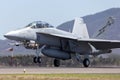 Royal Australian Air Force RAAF Boeing F/A-18F Super Hornet multirole fighter aircraft A44-216 based at RAAF Amberley Royalty Free Stock Photo