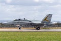 Royal Australian Air Force RAAF McDonnell Douglas F/A-18B Hornet multirole fighter aircraft A21-102 from 2 Operational Conversio