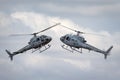 Royal Australian Navy Aerospatiale AS-350B Helicopters N22-001 & N22-016 from HMAS Albartoss flying in close formation