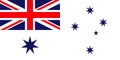 Royal Australian Navy flag vector isolated on transparent background. 1:2 Ratio.