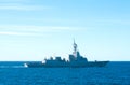 Royal Australian Navy warship at sea Royalty Free Stock Photo