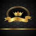 Royal background with golden frame Royalty Free Stock Photo