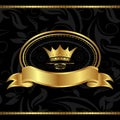 Royal background with golden frame Royalty Free Stock Photo