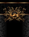 Royal background with golden frame Royalty Free Stock Photo