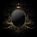 Royal background with golden frame. Vector Royalty Free Stock Photo