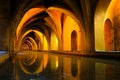 Royal baths at the Alcazar of Sevilla, Spain Royalty Free Stock Photo