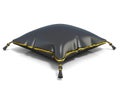 Royal black pillow. 3D render