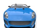 Royal blue fast convertible sports car - hood closeup shot Royalty Free Stock Photo
