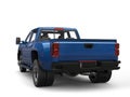 Royal blue pickup truck - back view Royalty Free Stock Photo