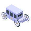 Royal brougham icon, isometric style