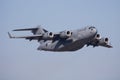 Royal Canadian Air Force Boeing C-17A Globemaster III 177705 military transport plane departure and take off at Budapest Airport Royalty Free Stock Photo