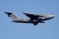 Royal Canadian Air Force Boeing C-17A Globemaster III 177705 military transport plane departure and take off at Budapest Airport Royalty Free Stock Photo