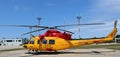 Royal Canadian Air Force military rescue Helicopter on the airport helipad on a sunny day Royalty Free Stock Photo